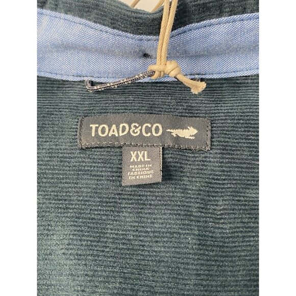 NWT Toad & Co Scouter Corduroy Shirt Men’s XXL Midnight Green Button Down - Picture 14 of 16